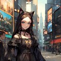 AIイラストモナリザ討伐依頼～街中の猫耳美女Mona Lisa～ 4枚目