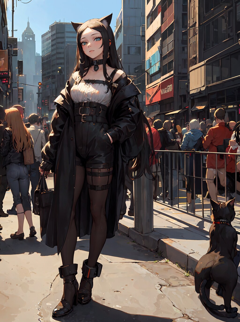 AIイラストモナリザ討伐依頼～街中の猫耳美女Mona Lisa～