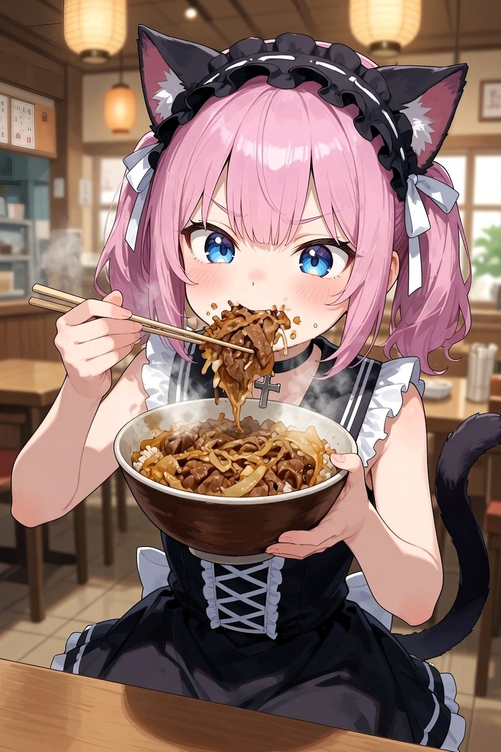 ねこみみ 098 牛丼特盛