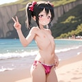 男体化したにこにーの男水着チャレンジ 2枚目