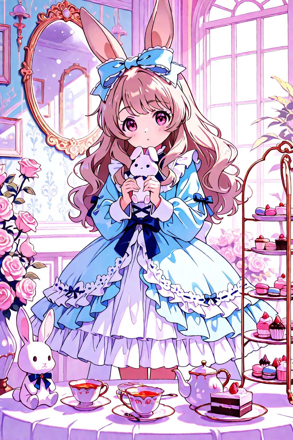 ウサギ令嬢の胃袋は宇宙 | の人気AIイラスト・グラビア