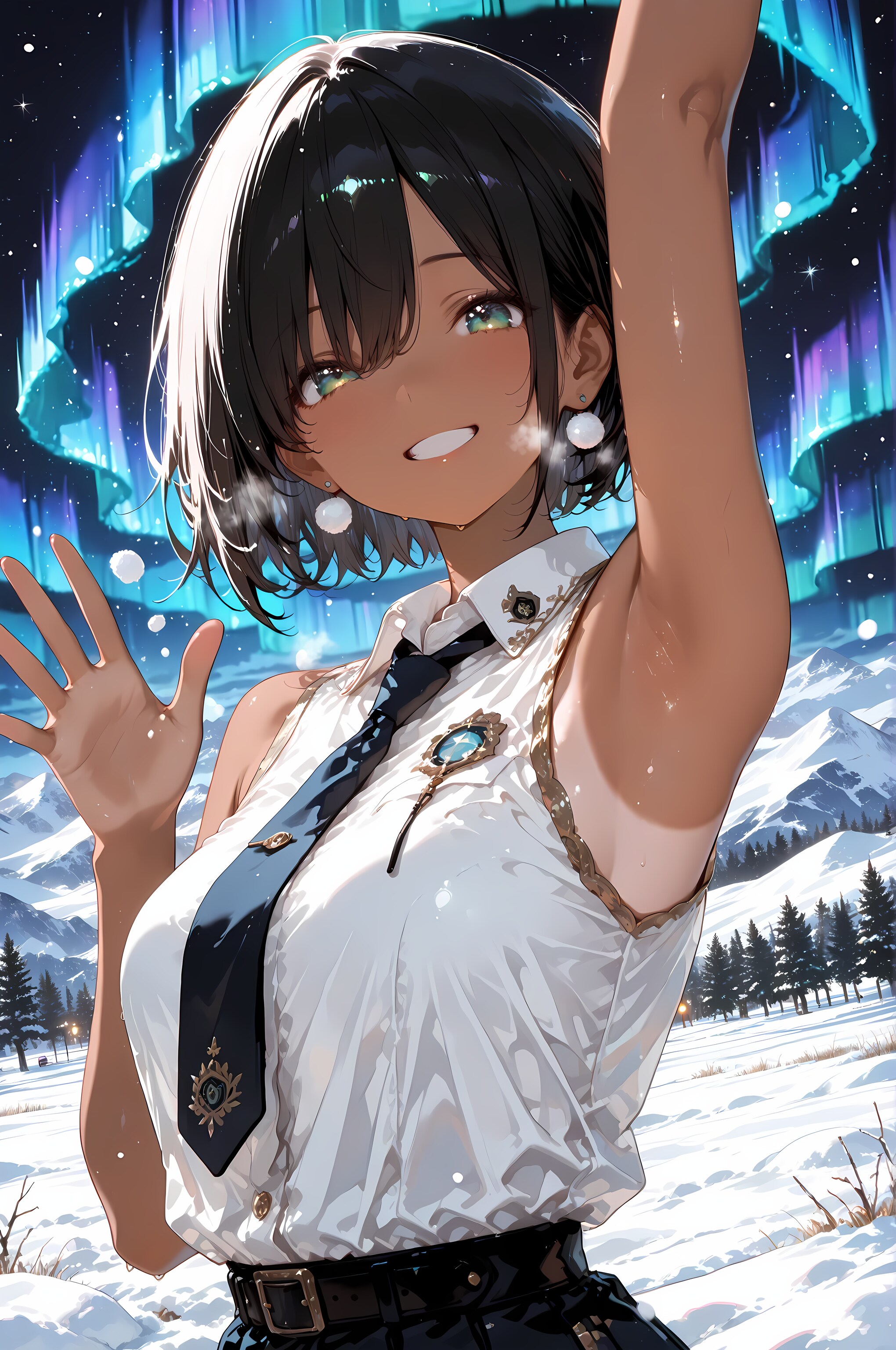 オーロラ旅行で知り合った女の子