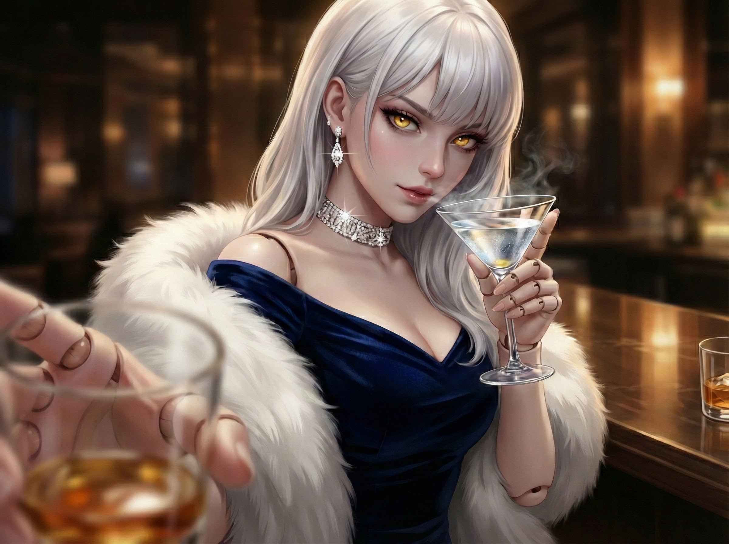 氷の女王と、深夜のラウンジ (Midnight Lounge POV) | の人気AIイラスト・グラビア