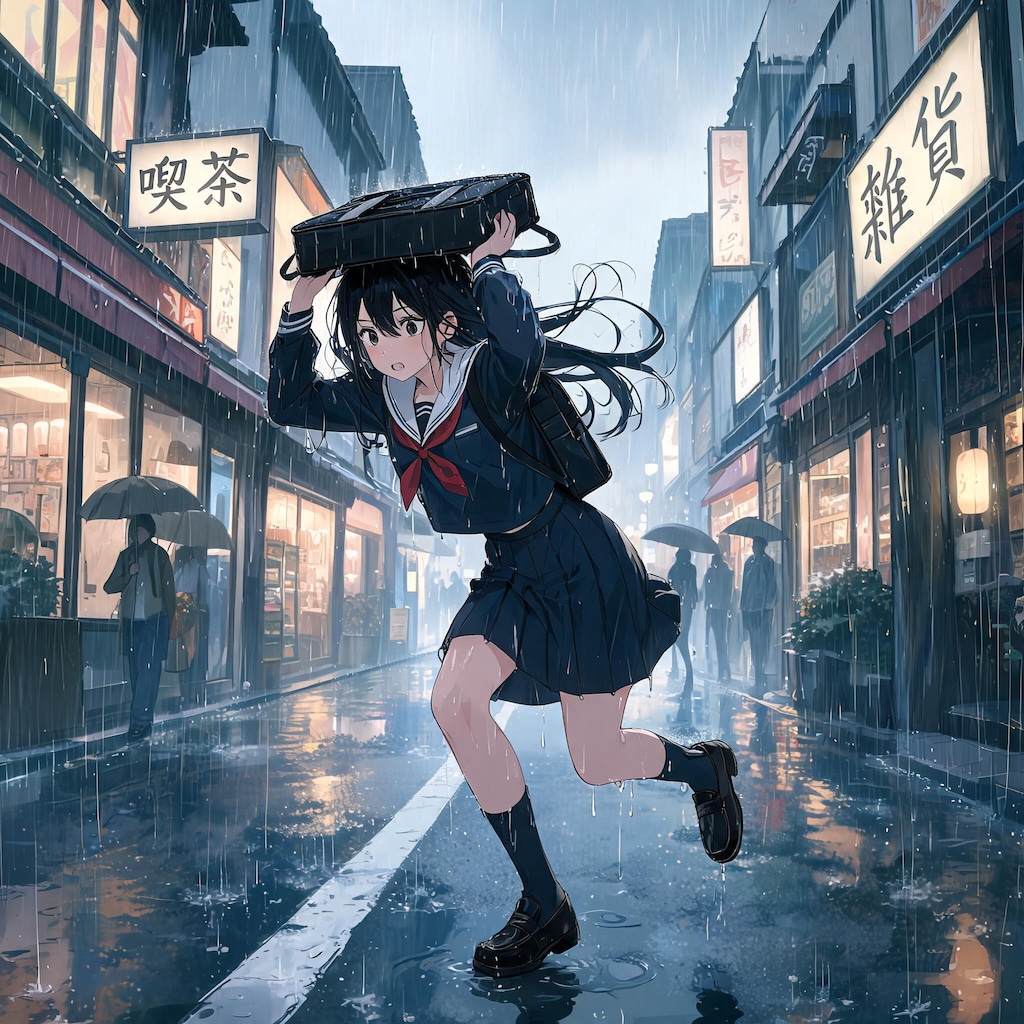 通り雨に遭遇