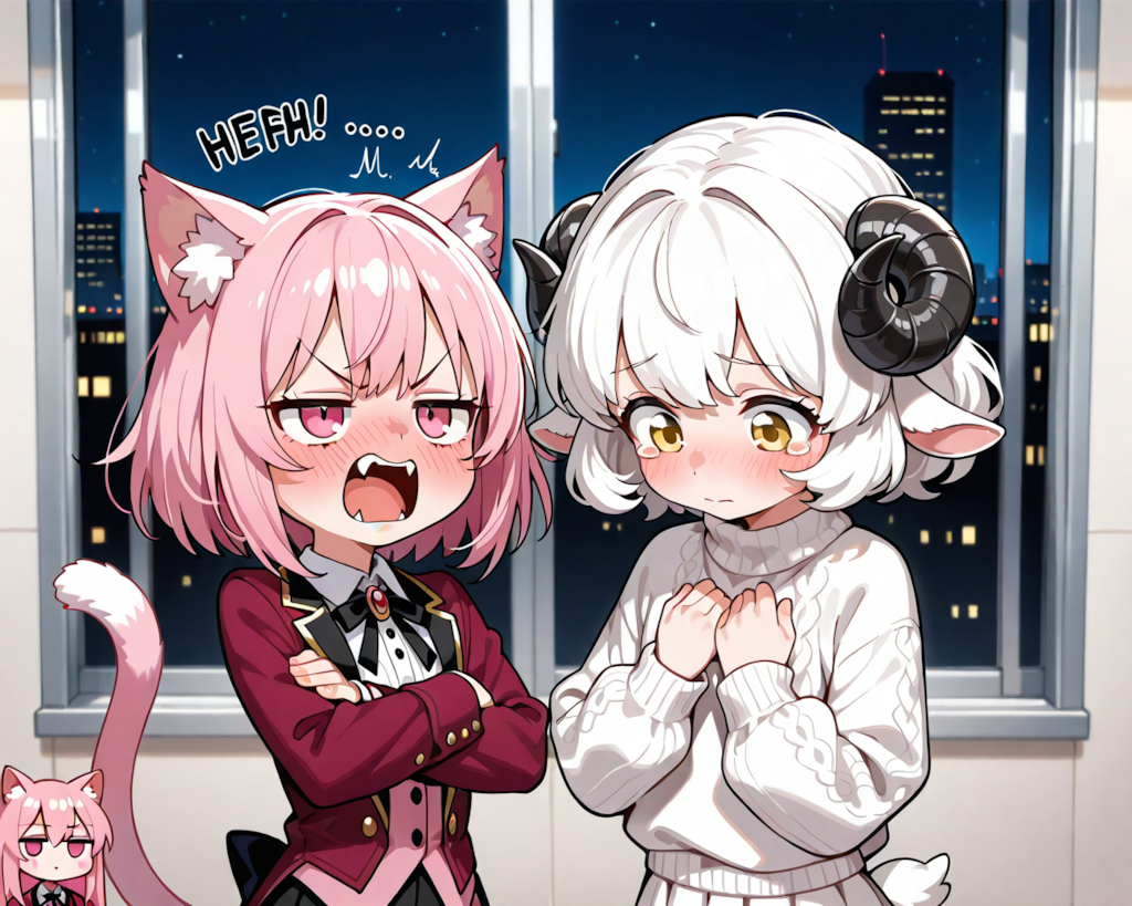 うちの企画部長（ねこちゃん）に叱られるメイちゃん