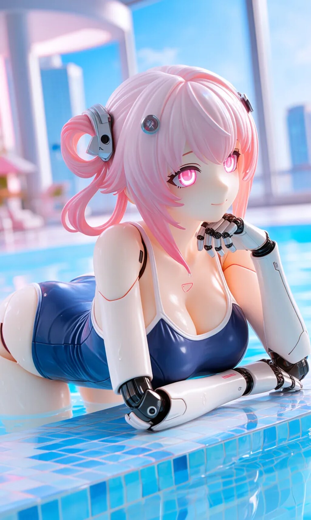 異世界制服少女達　メカ娘　スク水　アクリルドールフィギュア