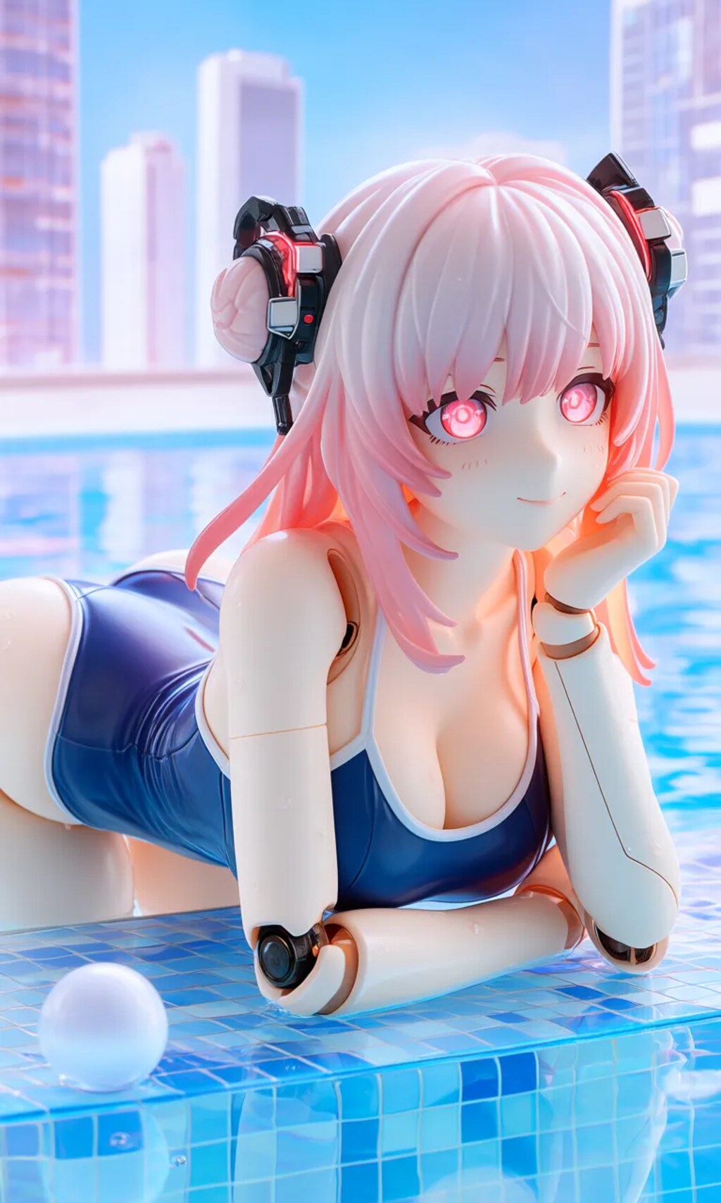 異世界制服少女達　メカ娘　スク水　アクリルドールフィギュア