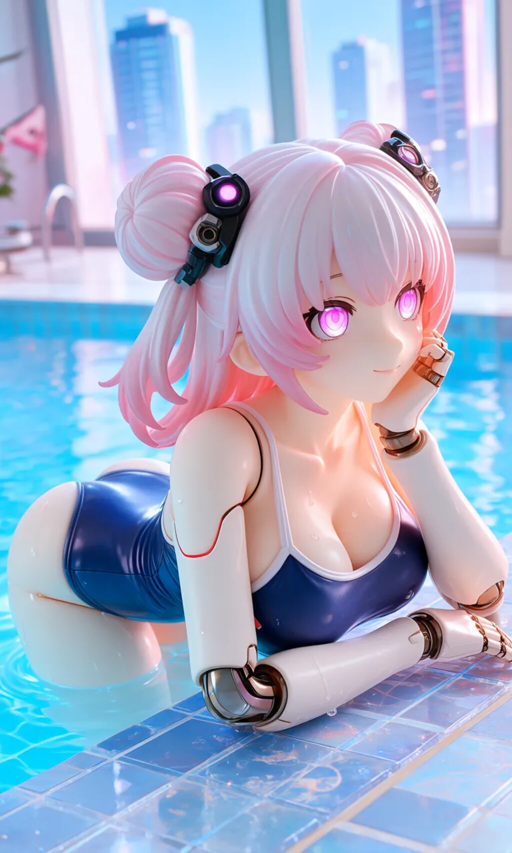 異世界制服少女達　メカ娘　スク水　アクリルドールフィギュア