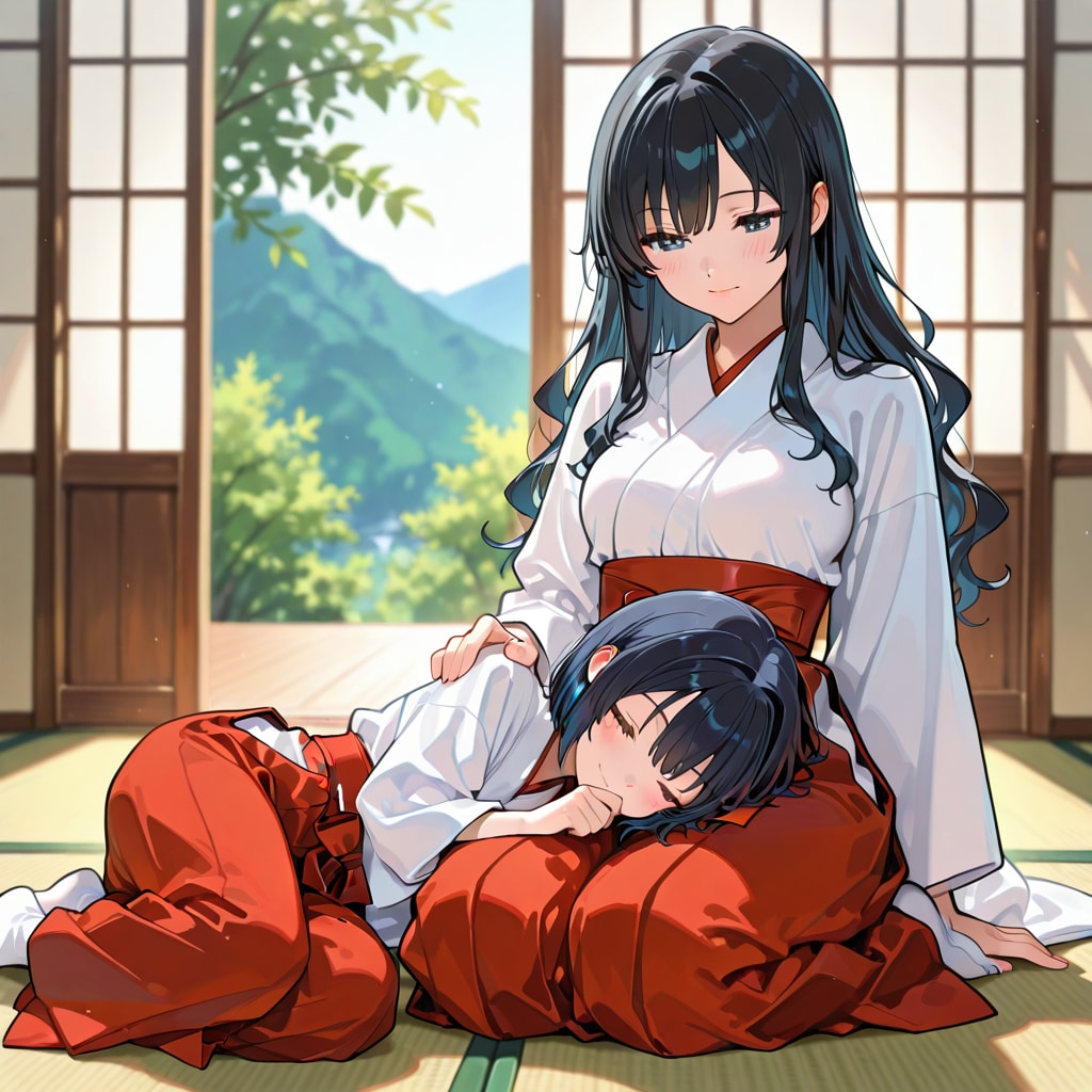 仲良し巫女さん | の人気AIイラスト・グラビア