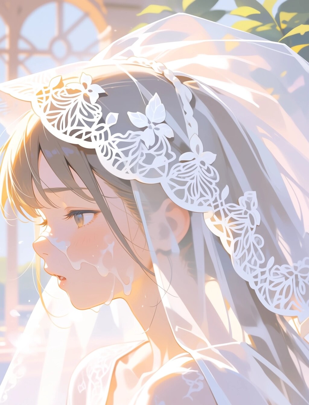 顔にたっぷり