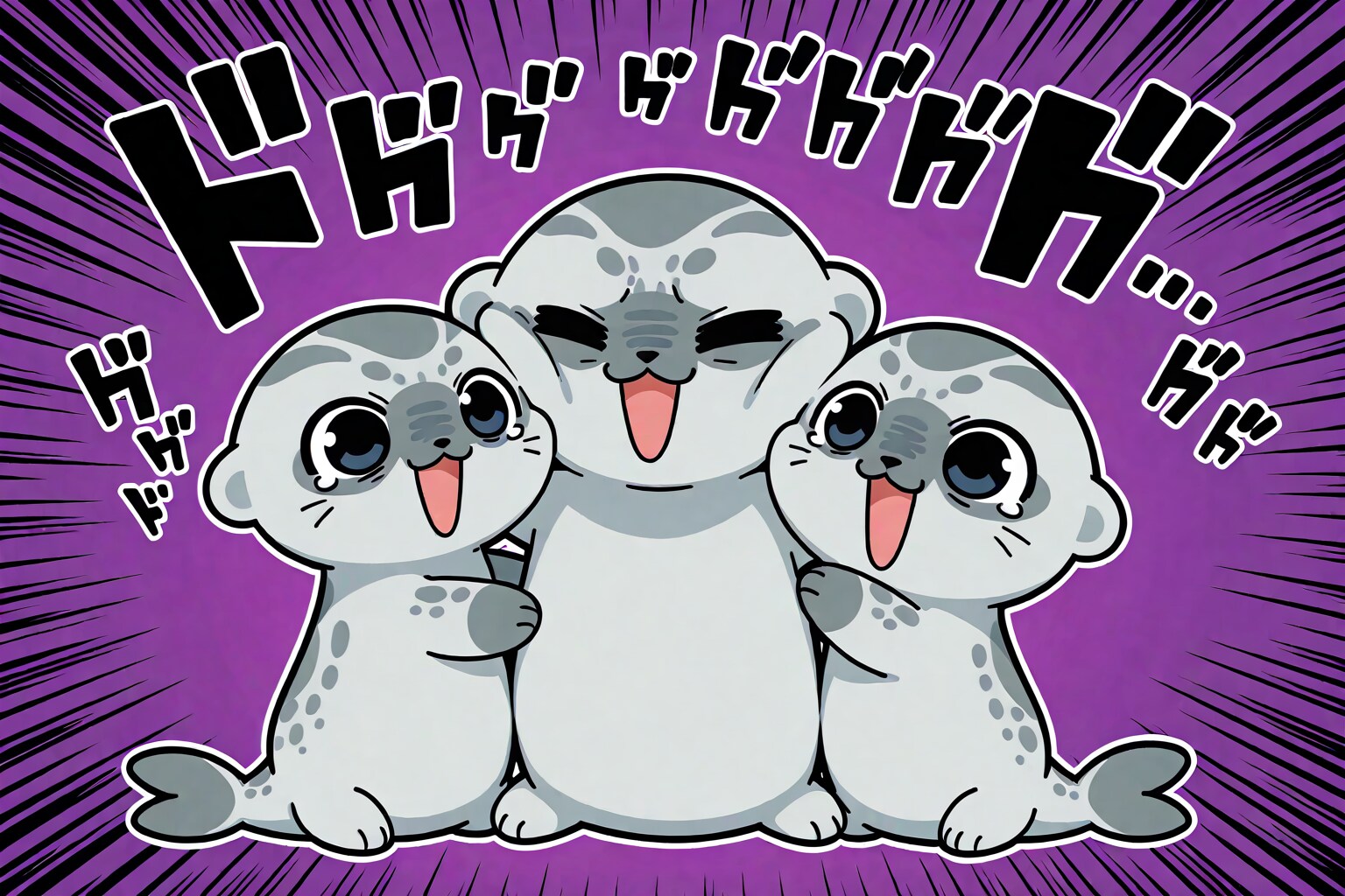 あざらし３兄弟（怖がり