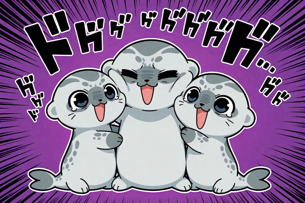 あざらし３兄弟（怖がり