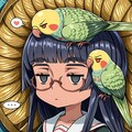 ゴッホスタイル_ジト目お姉ちゃんとインコ 9枚目