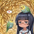 ゴッホスタイル_ジト目お姉ちゃんとインコ 7枚目