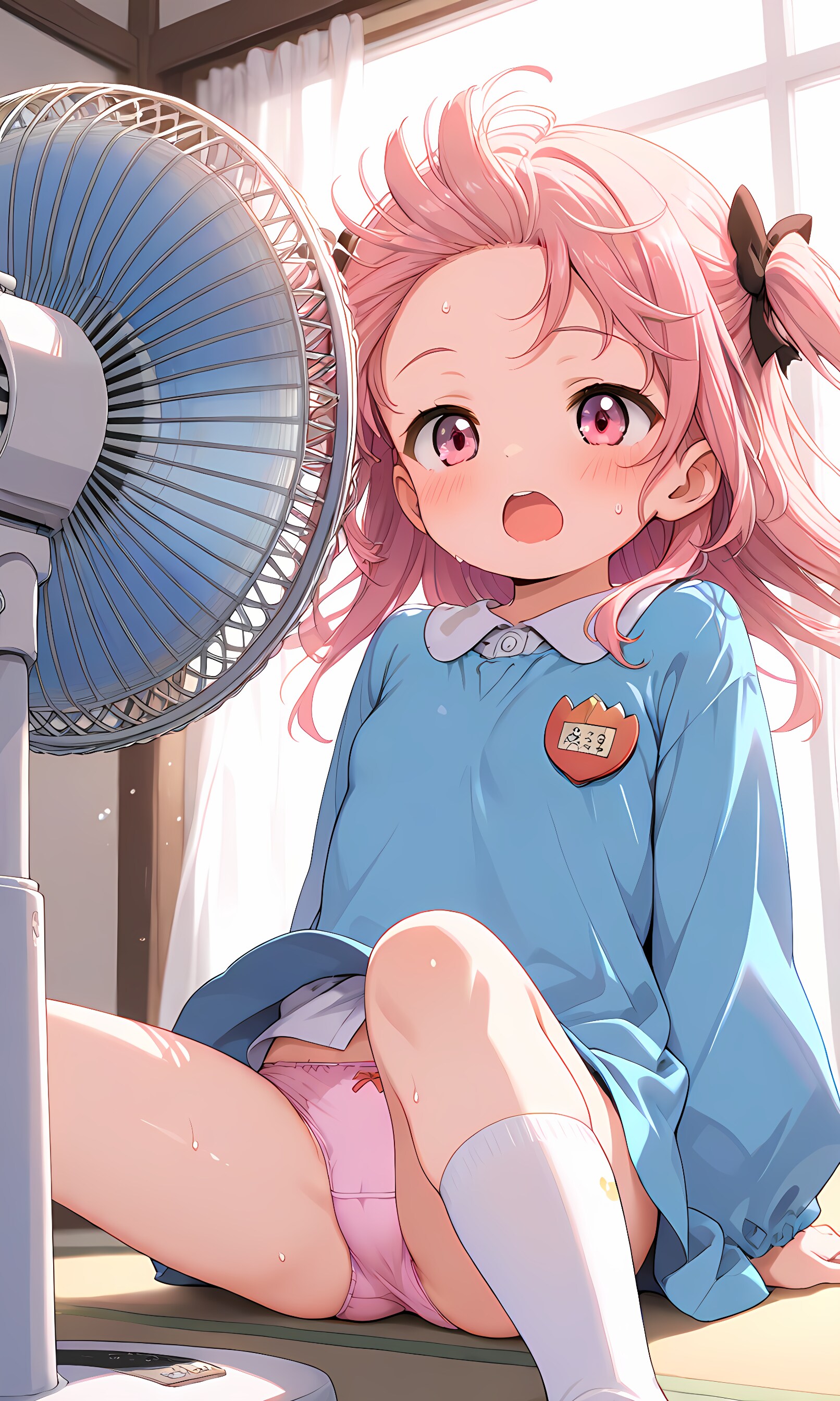 扇風機気持ちいい♪