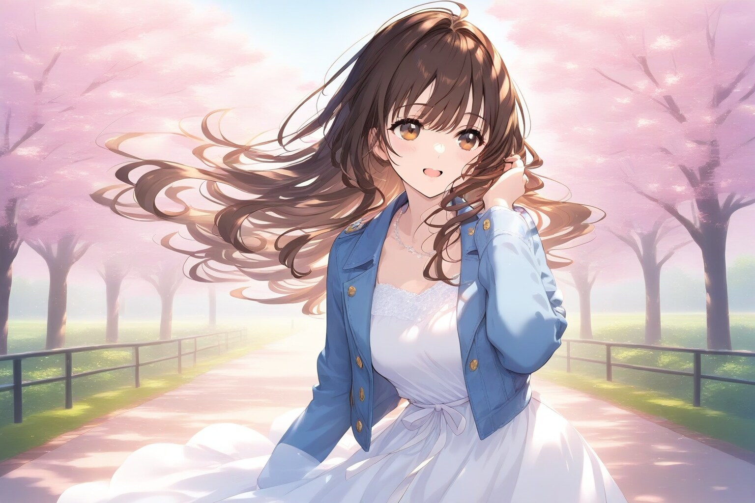 桜並木 | の人気AIイラスト・グラビア