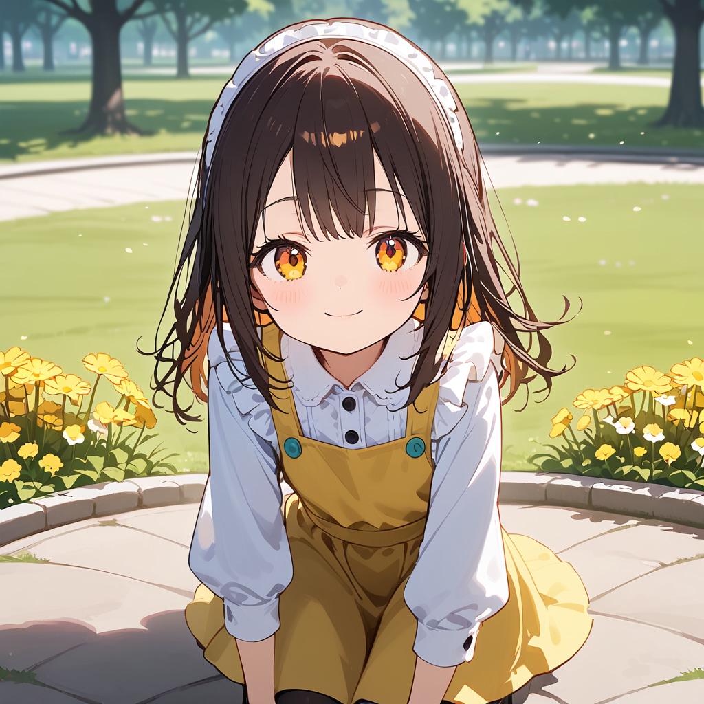 花を見ていた少女