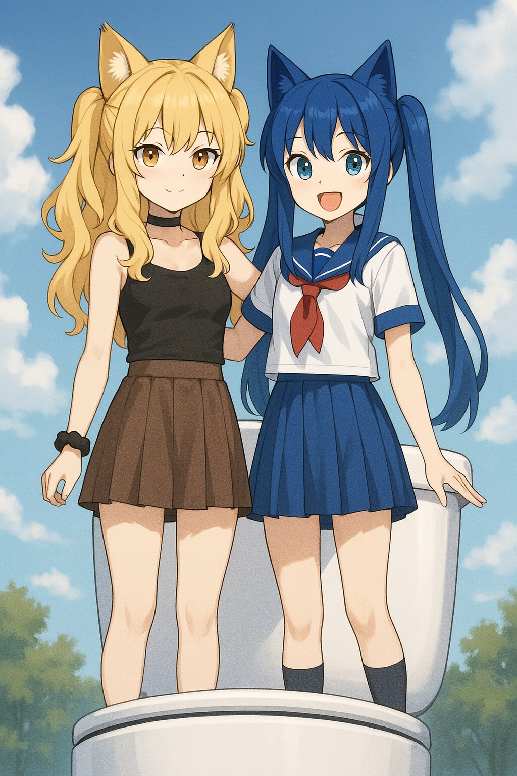 ミラさんと並んでみた