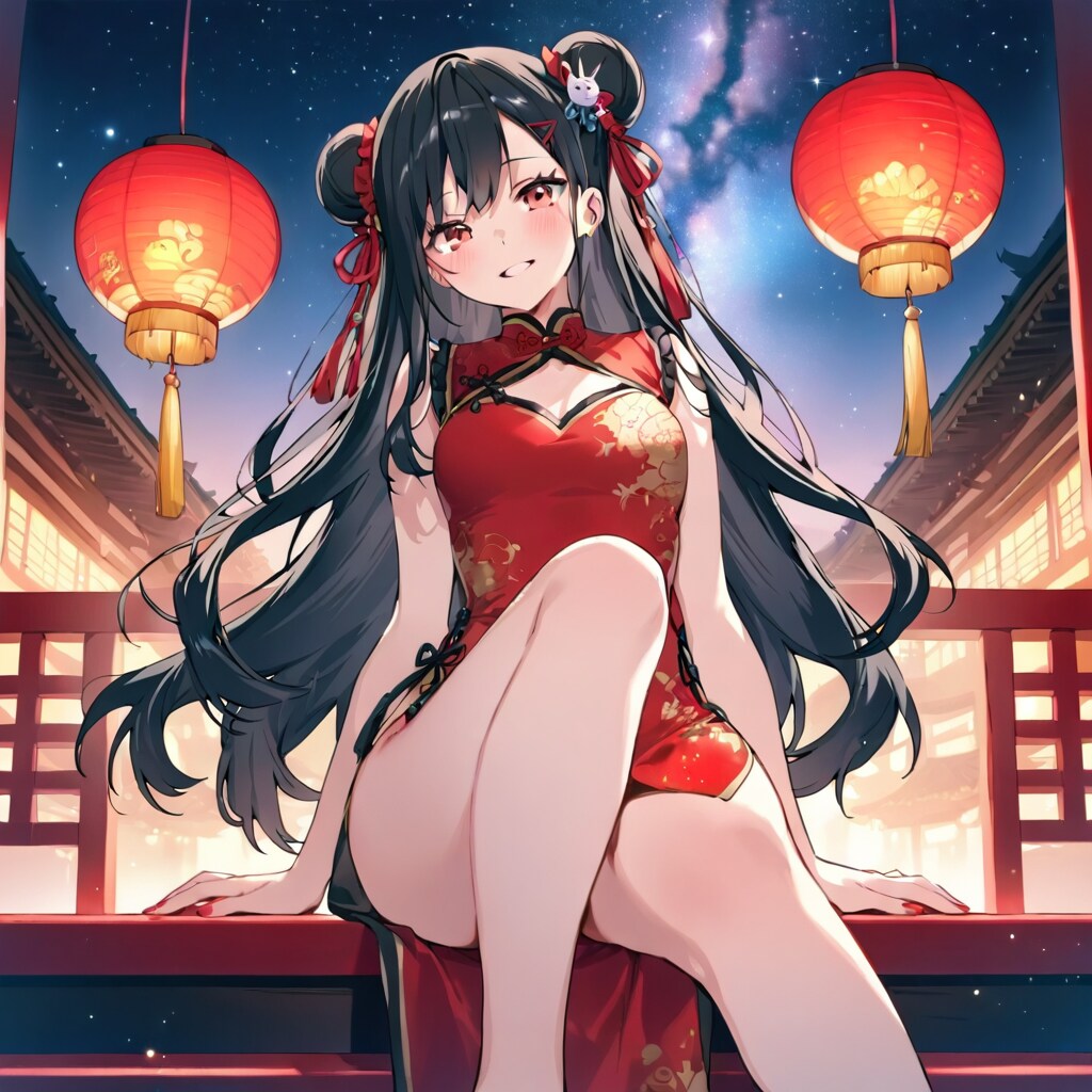 晩春のチャイナドレスやししょちゃんだ　弾