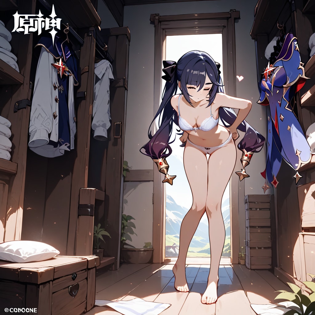 モナ着替え中