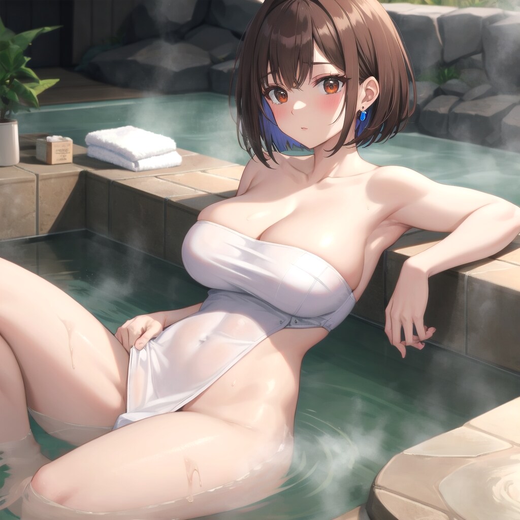 混浴温泉にて