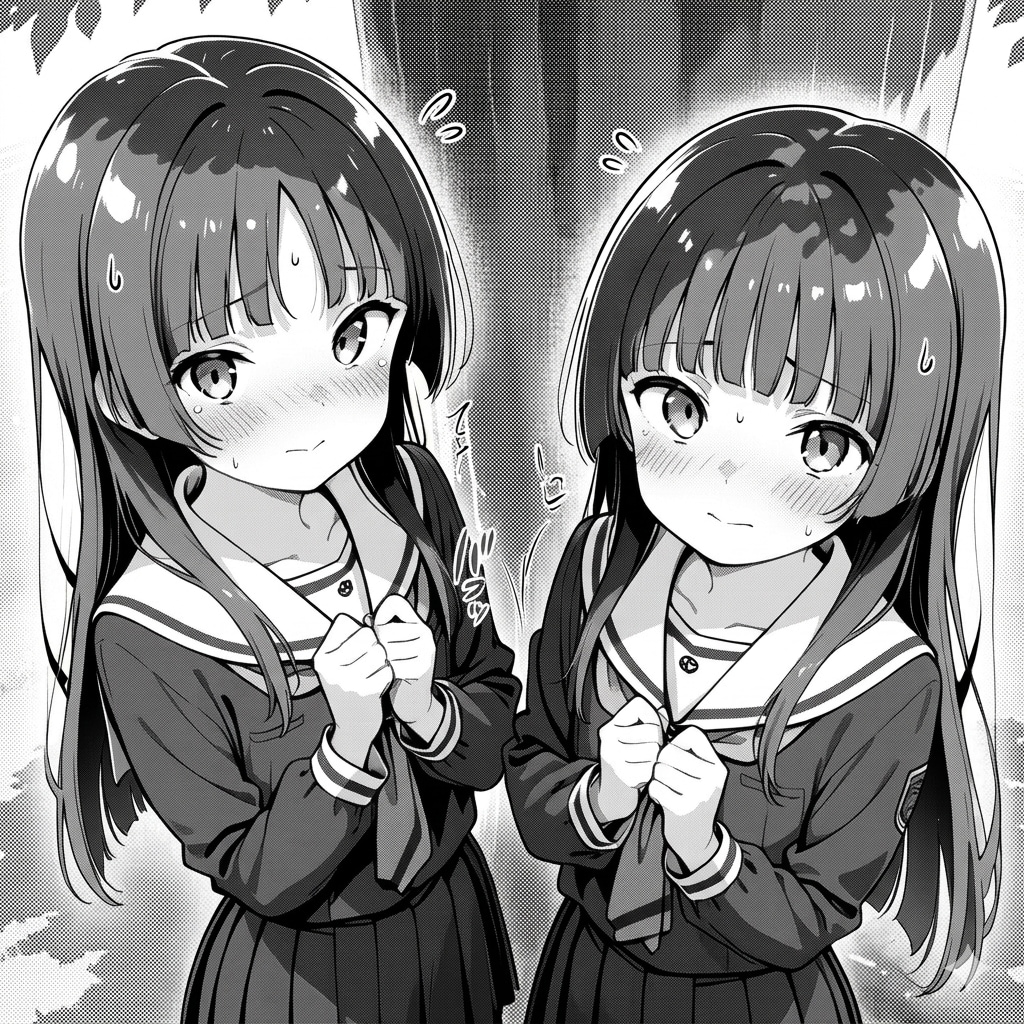 カラーなら見抜ける双子 #男の娘はどっちだ！？