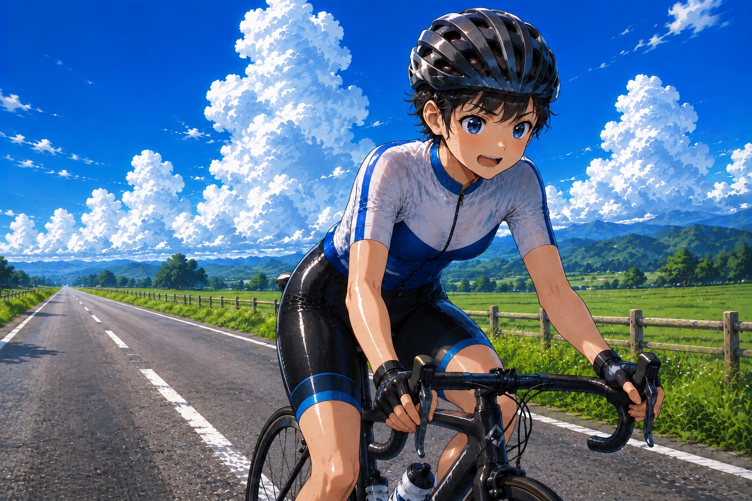 真夏のサイクリング