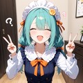 わからないままダブルピースな女の子 2枚目
