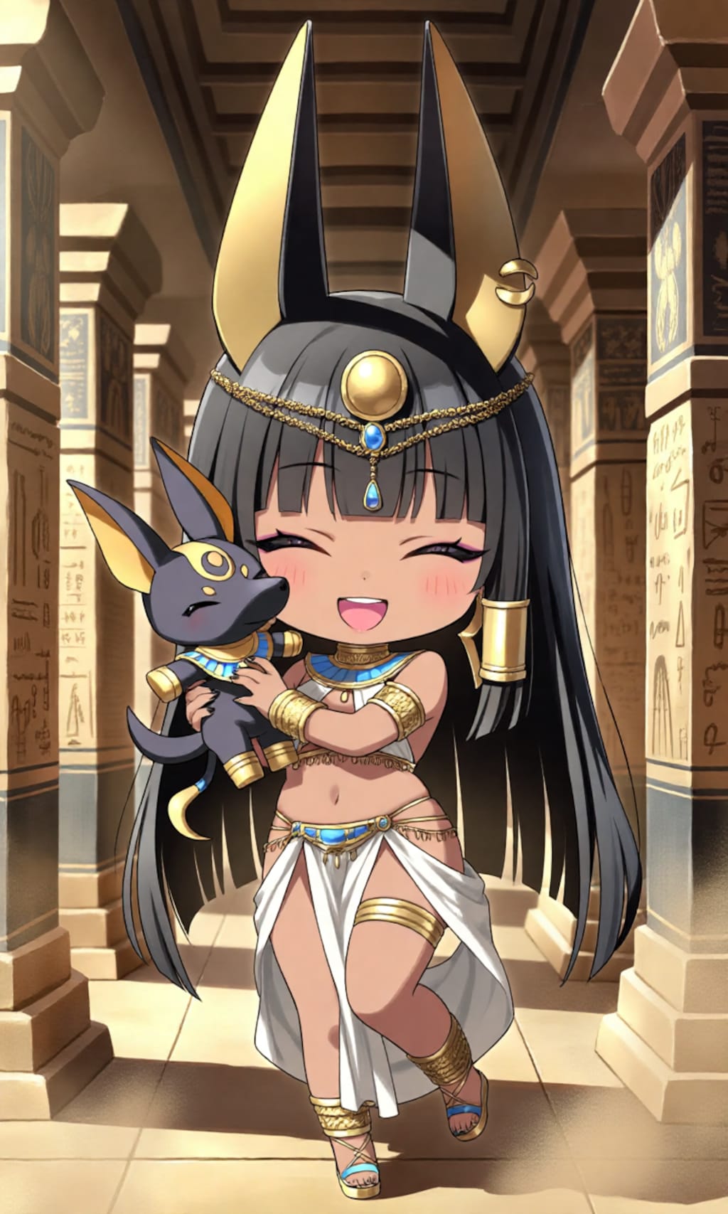 アヌビス神と仲良し