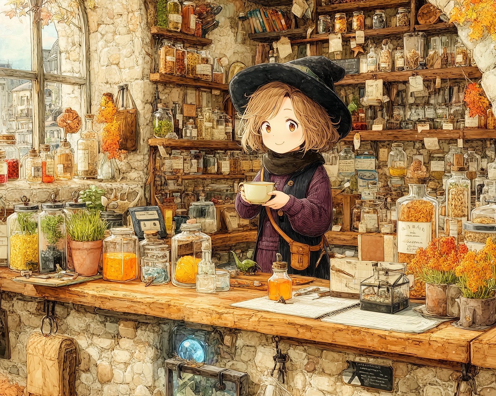 魔女の午後ティー | の人気AIイラスト・グラビア