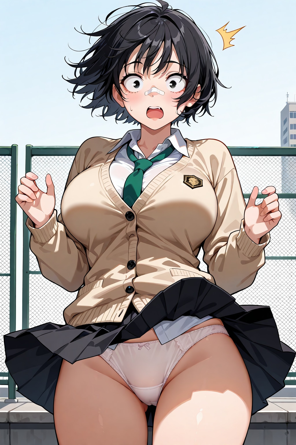 意外と可愛いパンツ穿いてる絆創膏