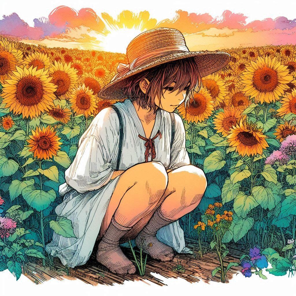 ひまわり畑で内緒のお話し (いろいろフィギュア45)