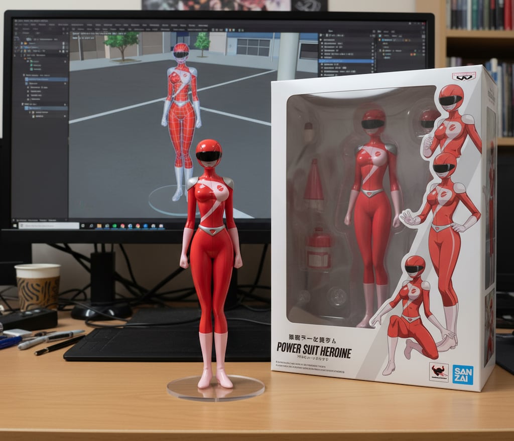 Nano Bananaでフィギュア化　戦隊モノなハニー