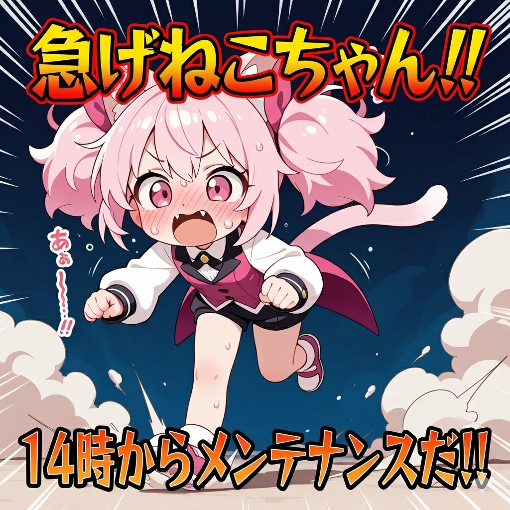 【急げねこちゃん！！】メンテナンス前にもう１作品投稿するにゃん！！