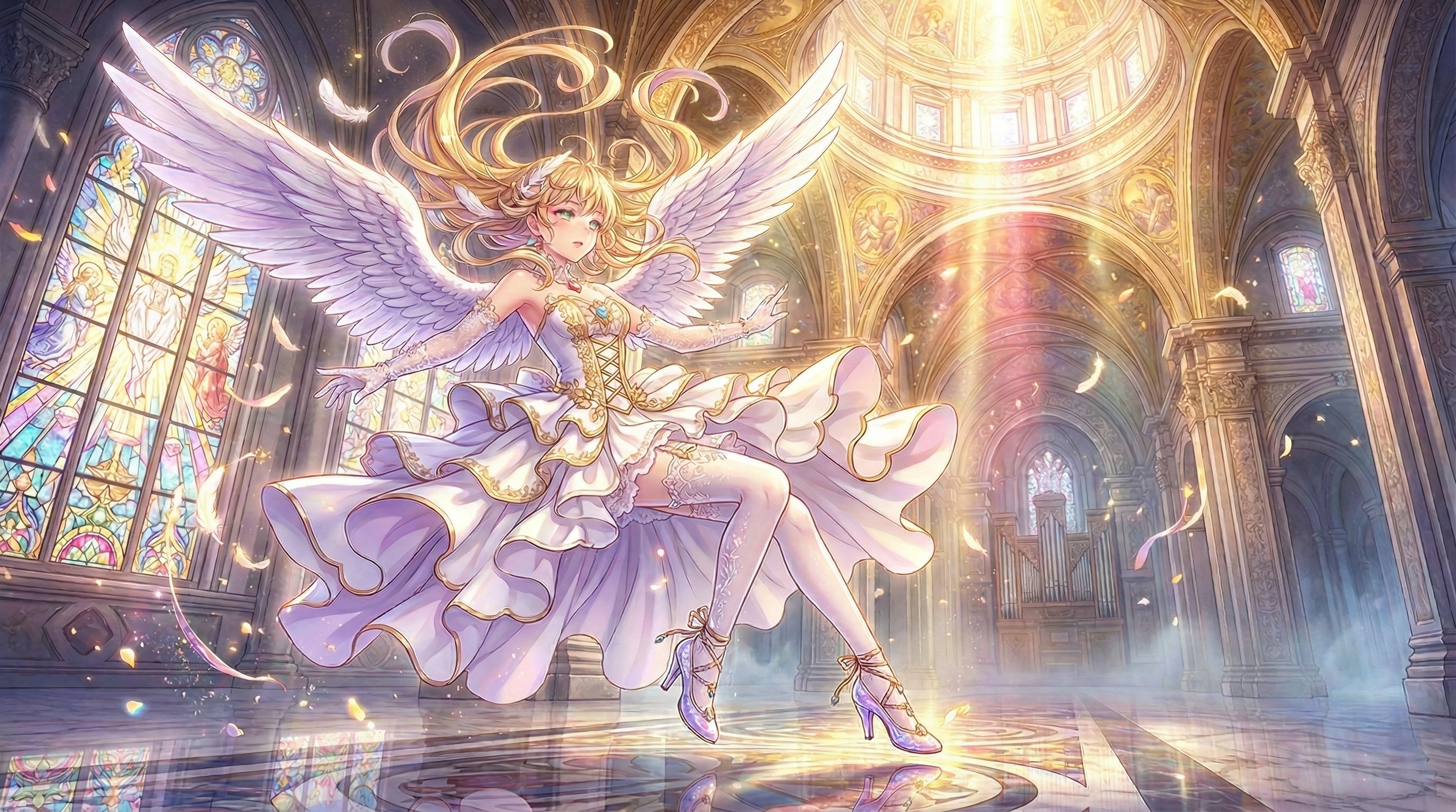 聖光舞う黄金の天穹 | の人気AIイラスト・グラビア