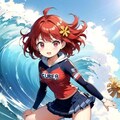 サーファーの赤髪ちゃん 3枚目