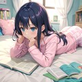 ベッドで読書 3枚目