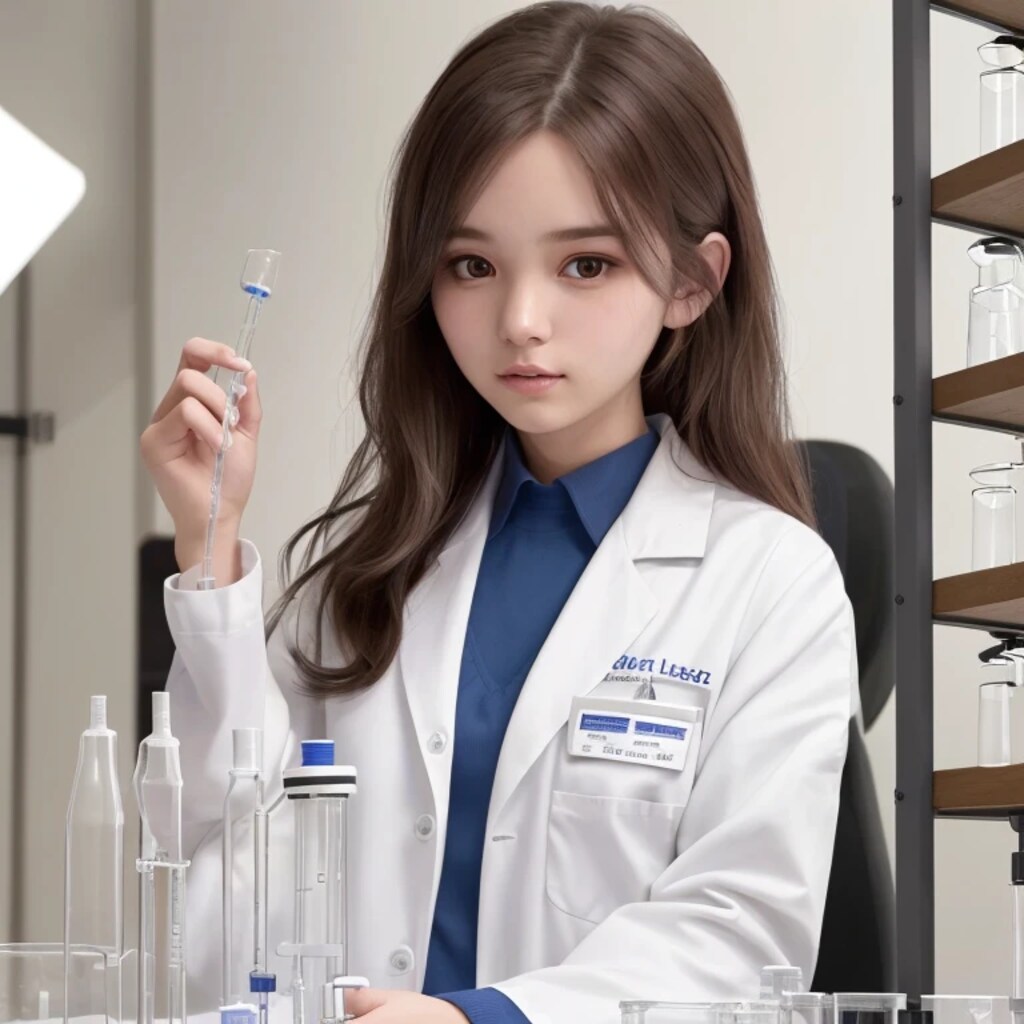 黒髪ロングで白衣の美女２２１