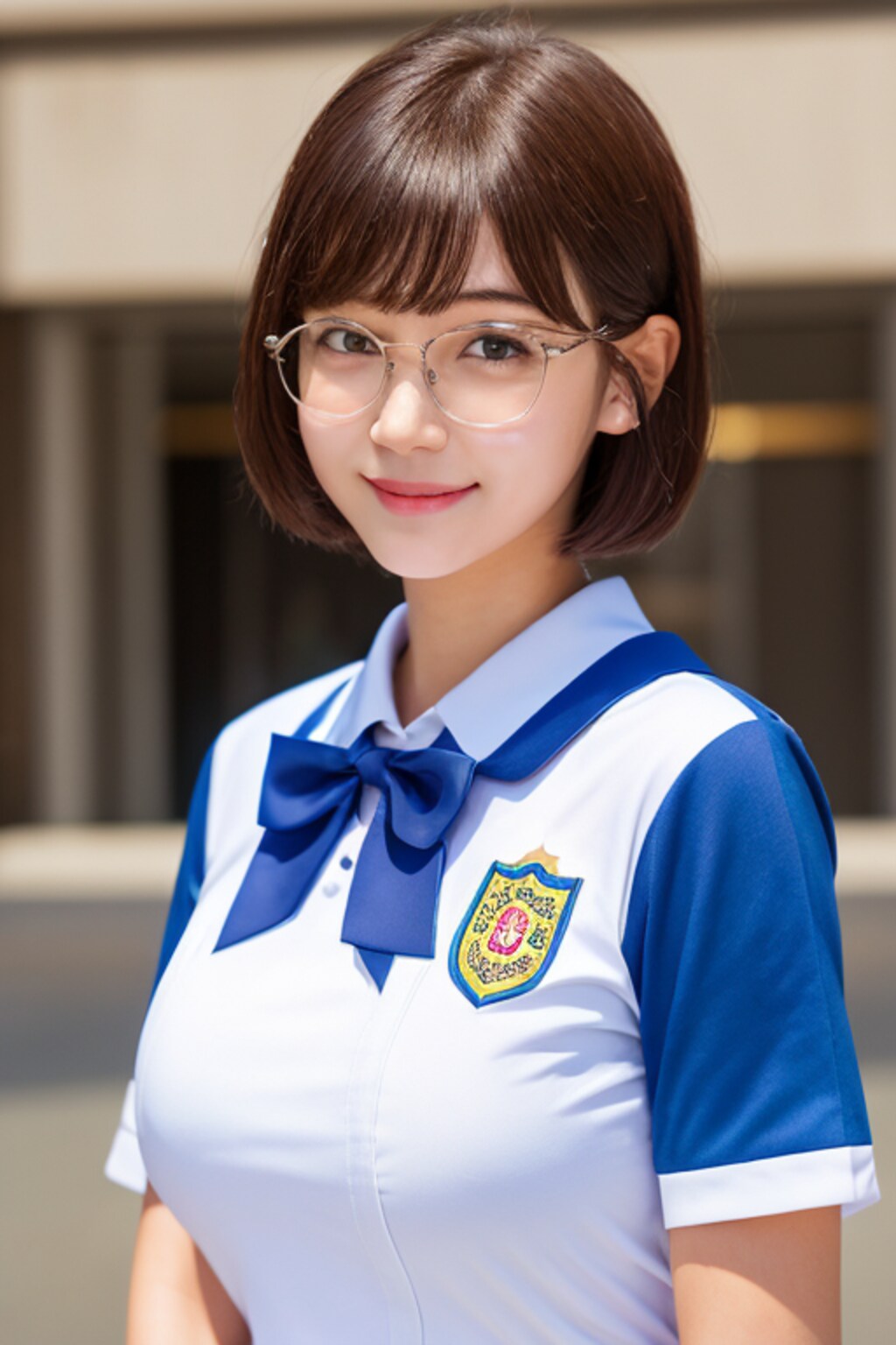 眼鏡の女子高校生