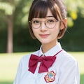 眼鏡の女子高校生 3枚目