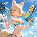 ヒナタの水遊び 2枚目