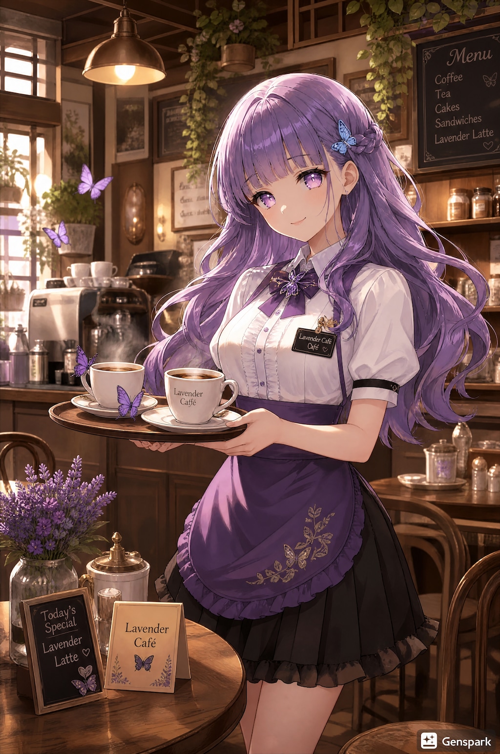 ヴィンテージカフェの制服　紫音ちゃん