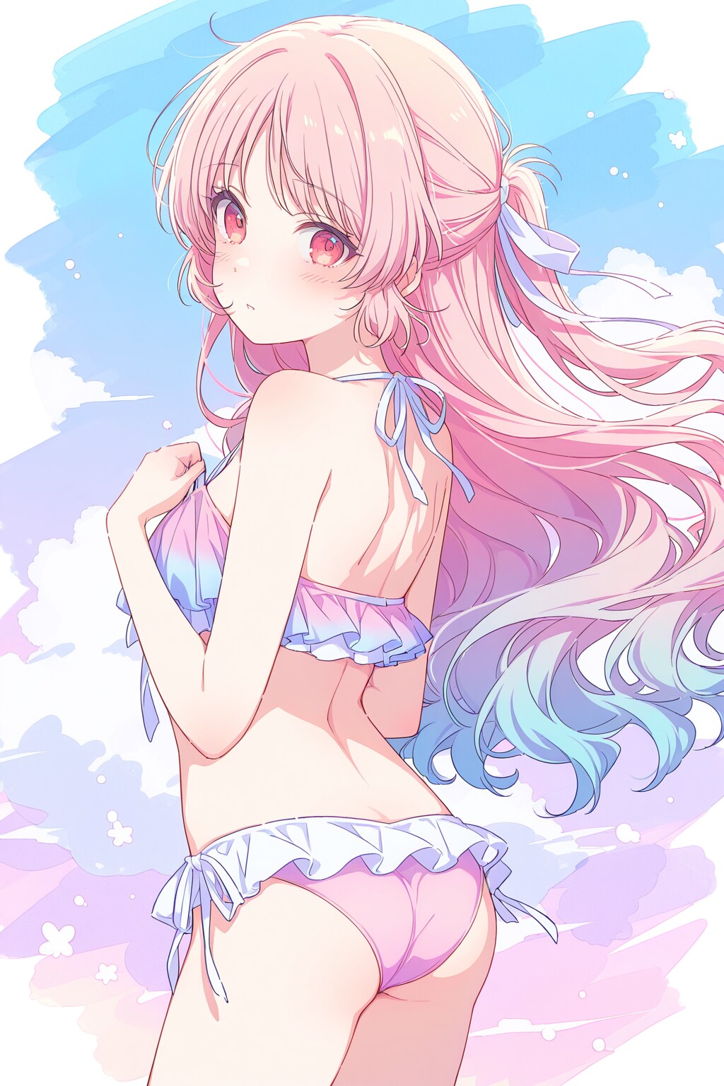 プールサイドの花