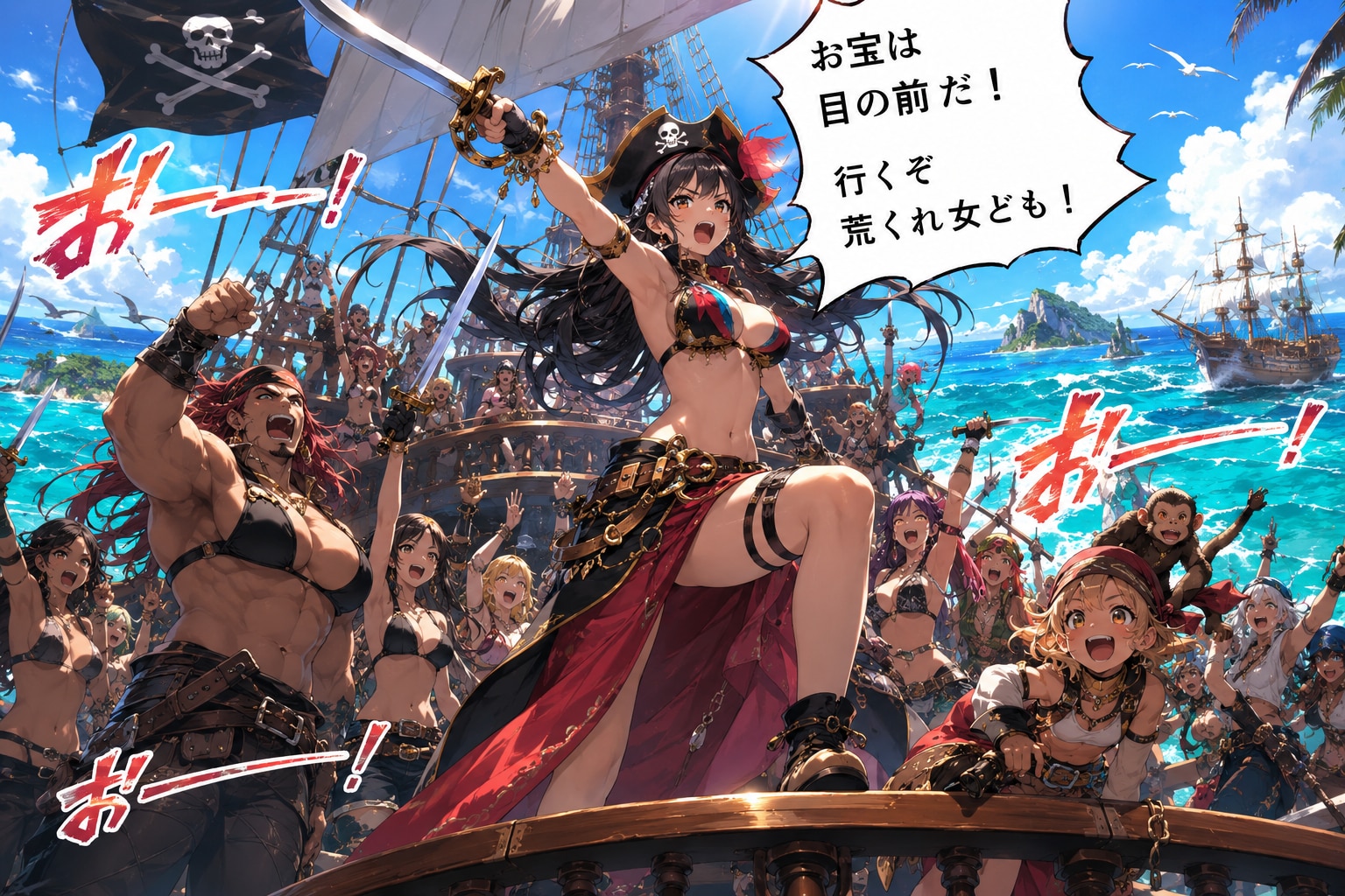 女海賊と荒くれ女ども