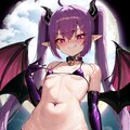 紫髪ツインテール貧乳マイクロビキニ悪魔っ娘ちゃんHolaraAI 3枚目