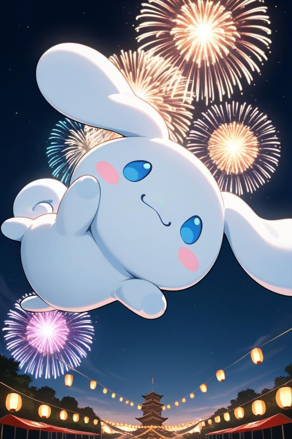 シナモロール　夏祭り