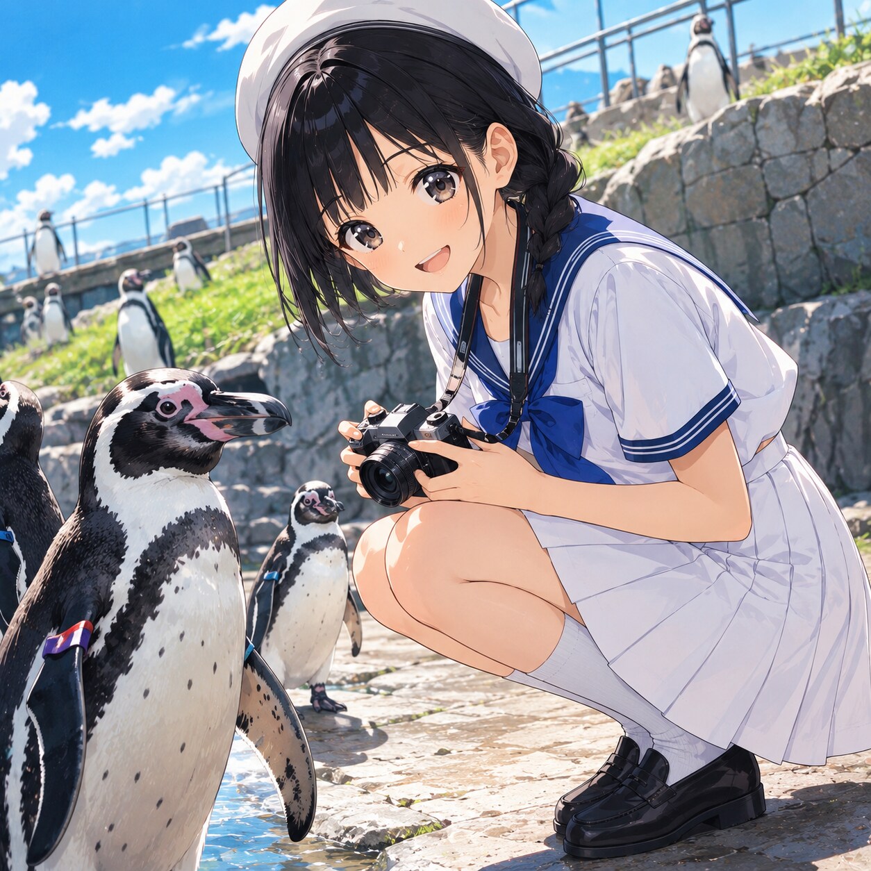 ペンギンと少女