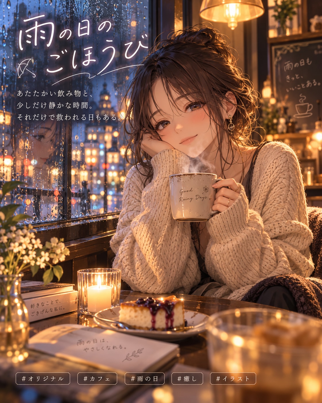 雨の日のごほうび | の人気AIイラスト・グラビア