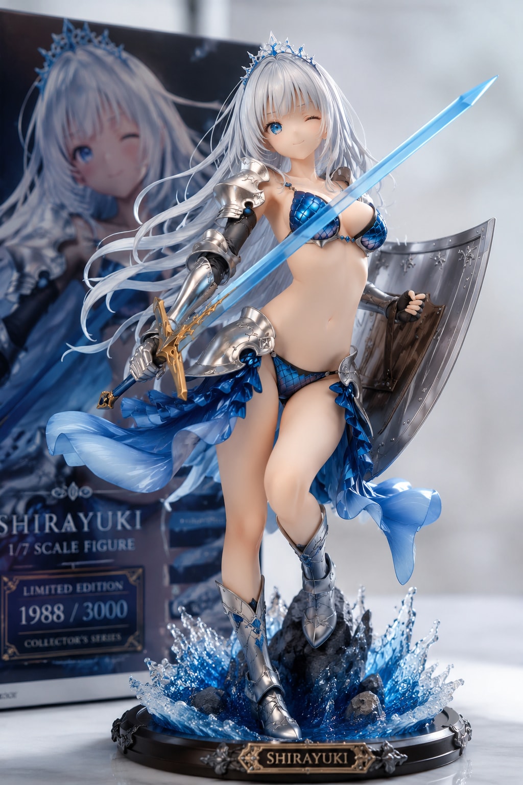 姫騎士フィギュアで戦闘シーン