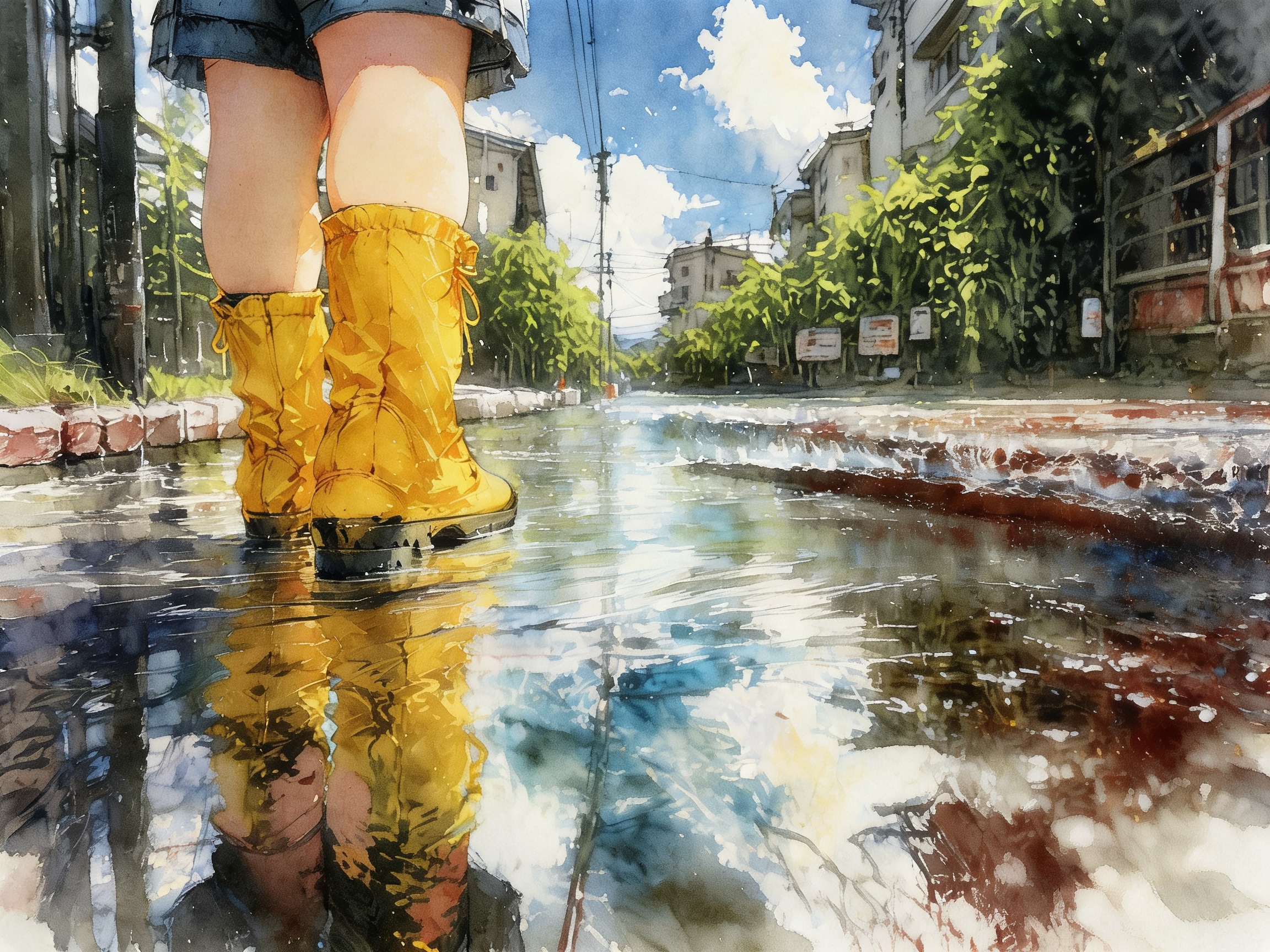 梅雨ぅ | の人気AIイラスト・グラビア